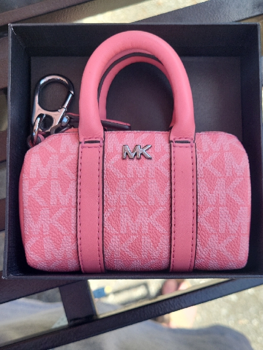 Michael Kors Coral Pink Mini Barrel Satchel - Picture 12 of 12
